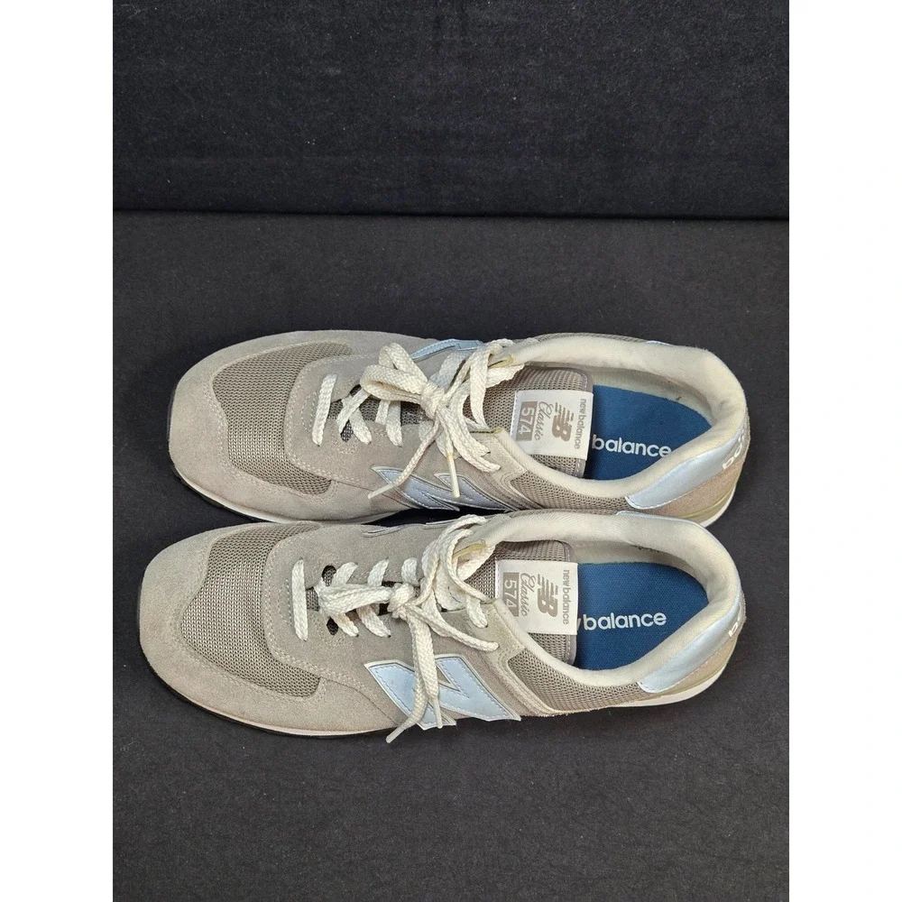 New Balance 574 Classic Men's Size 12 Grey Suede Sneakers ML574EVG